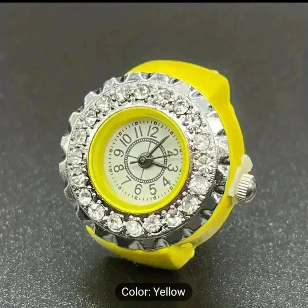 NWT ..COLLECTABLE YELLOW RING WATCH..hypoallergenic
